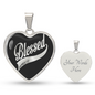 Silver Women Heart Necklace - Blessed Snake Chain