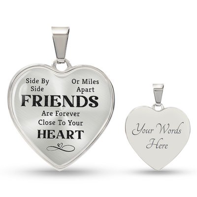 Load image into Gallery viewer, To My Best Friends Heart Necklace - Side by Side Snake Chain
