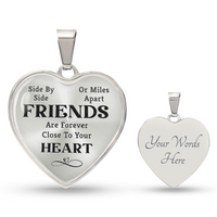 Load image into Gallery viewer, To My Best Friends Heart Necklace - Side by Side Snake Chain
