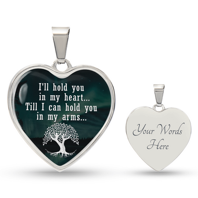 Load image into Gallery viewer, Silver Women Heart Necklace - I&amp;#39;ll Hold You Snake Chain
