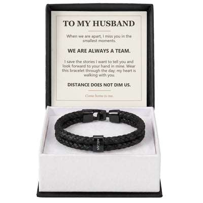 Load image into Gallery viewer, To My Husband, We Are Always a Team - Personalized Name Bracelet
