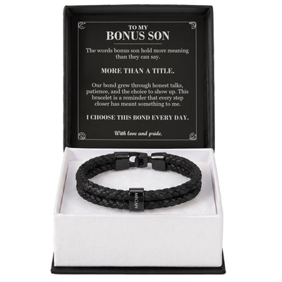Load image into Gallery viewer, To My Bonus Son, More Than a Title - Personalized Name Bracelet
