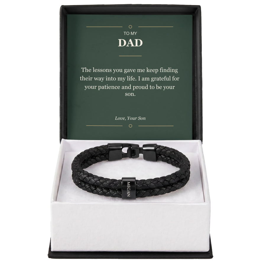 To My Dad, Proud to Be Your Son - Personalized Name Bracelet