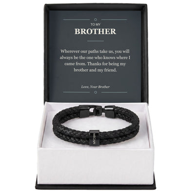 Load image into Gallery viewer, To My Brother, My Brother and My Friend - Personalized Name Bracelet
