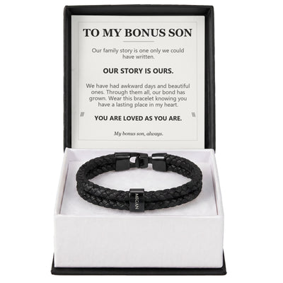 Load image into Gallery viewer, To My Bonus Son, Our Story Is Ours - Personalized Name Bracelet
