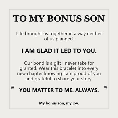 Load image into Gallery viewer, To My Bonus Son, I Am Glad It Led to You - Personalized Name Bracelet
