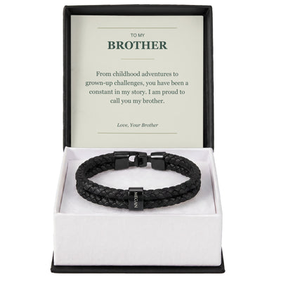 Load image into Gallery viewer, To My Brother, A Constant in My Story - Personalized Name Bracelet
