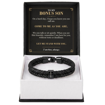 Load image into Gallery viewer, To My Bonus Son, Come to Me as You Are - Personalized Name Bracelet
