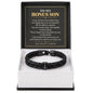 To My Bonus Son Personalized Name Bracelet - Proud to Call You Family