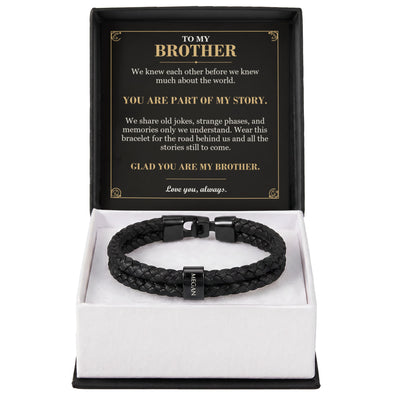 Load image into Gallery viewer, To My Brother, You Are Part of My Story - Personalized Name Bracelet
