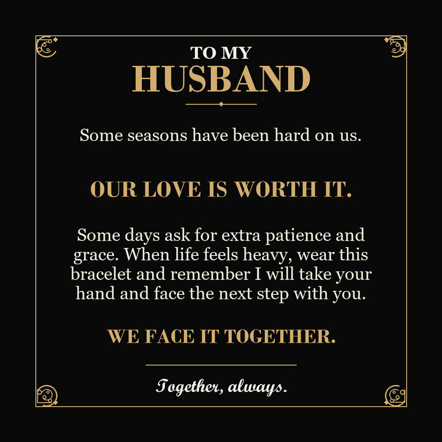 To My Husband, Our Love Is Worth It - Personalized Name Bracelet