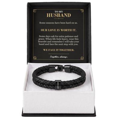 Load image into Gallery viewer, To My Husband, Our Love Is Worth It - Personalized Name Bracelet

