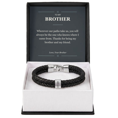 Load image into Gallery viewer, To My Brother, My Brother and My Friend - Personalized Name Bracelet
