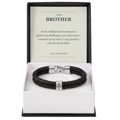 Load image into Gallery viewer, To My Brother, A Constant in My Story - Personalized Name Bracelet

