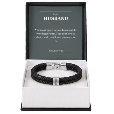 Load image into Gallery viewer, To My Husband, The Dreams We Share - Personalized Name Bracelet
