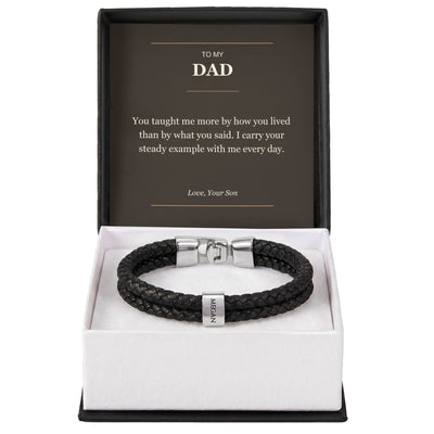 Load image into Gallery viewer, To My Dad, Your Steady Example - Personalized Name Bracelet
