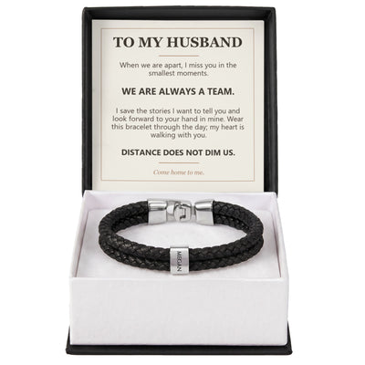 Load image into Gallery viewer, To My Husband, We Are Always a Team - Personalized Name Bracelet
