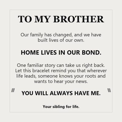 Load image into Gallery viewer, To My Brother, Home Lives in Our Bond - Personalized Name Bracelet

