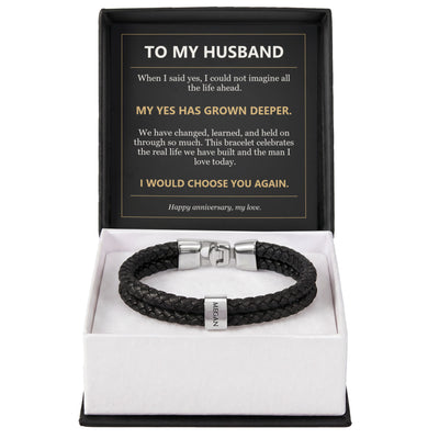 Load image into Gallery viewer, To My Husband, I Would Choose You Again - Personalized Name Bracelet
