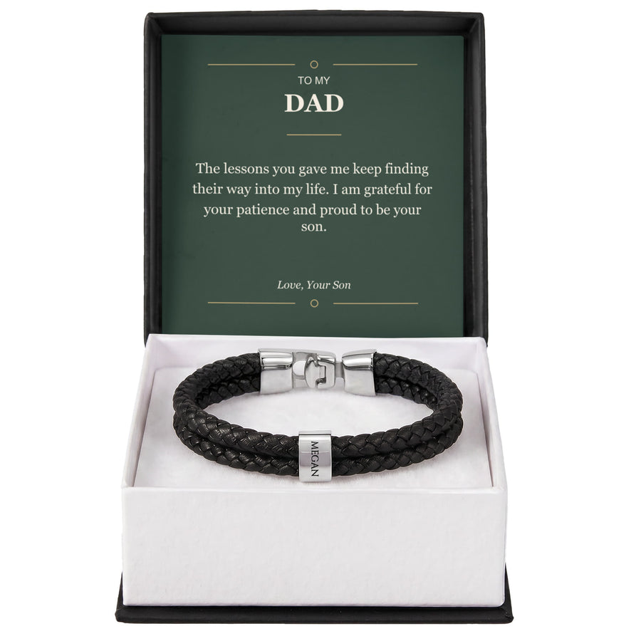 To My Dad, Proud to Be Your Son - Personalized Name Bracelet