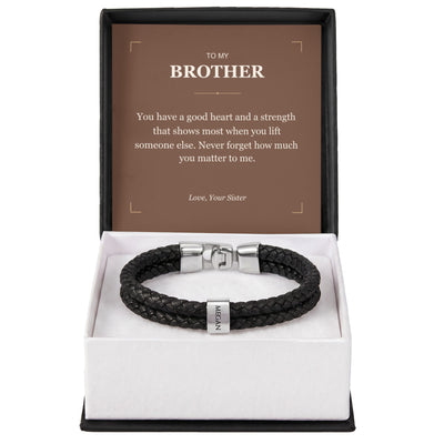 Load image into Gallery viewer, To My Brother, Your Good Heart - Personalized Name Bracelet

