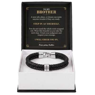 Load image into Gallery viewer, To My Brother, Step In as Yourself - Personalized Name Bracelet
