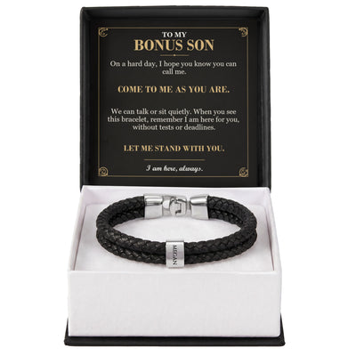 Load image into Gallery viewer, To My Bonus Son, Come to Me as You Are - Personalized Name Bracelet
