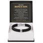 To My Bonus Son Personalized Name Bracelet - Proud to Call You Family
