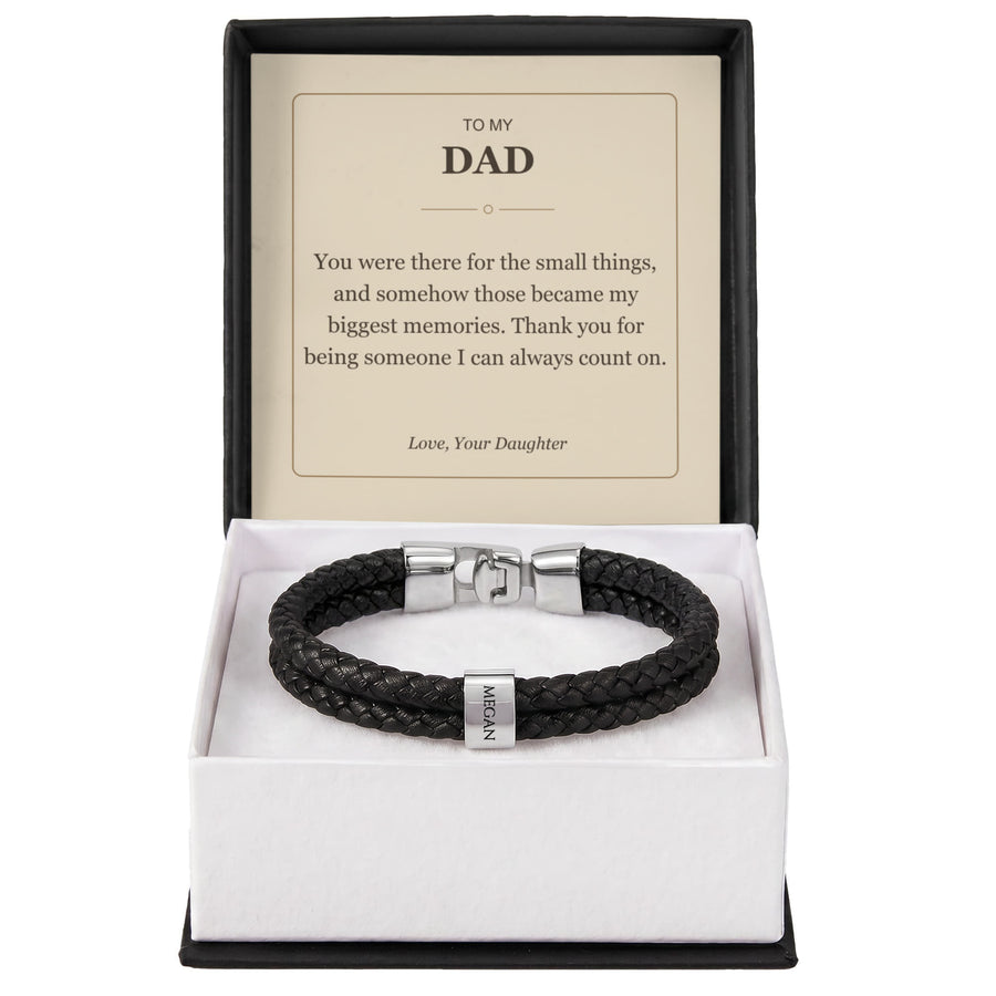 To My Dad, Someone I Can Count On - Personalized Name Bracelet