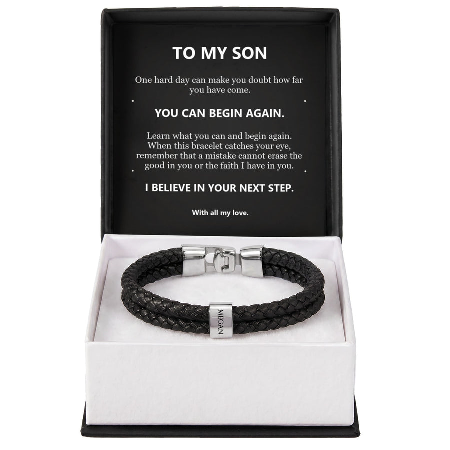 To My Son Bracelet – Believe in Your Next Step