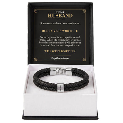 Load image into Gallery viewer, To My Husband, Our Love Is Worth It - Personalized Name Bracelet
