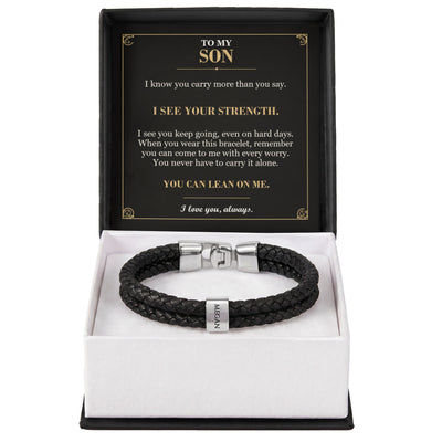 Load image into Gallery viewer, To My Son Bracelet – A Reminder of Your Strength
