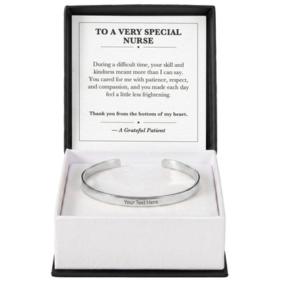 Load image into Gallery viewer, To a Very Special Nurse Cuff Bracelet Appreciation Gift
