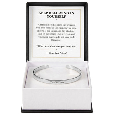 Load image into Gallery viewer, Keep Believing in Yourself Cuff Bracelet Encouragement Gift
