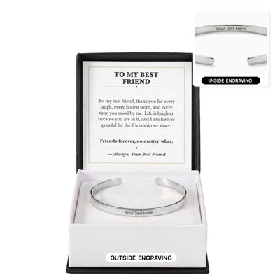 Load image into Gallery viewer, To My Best Friend Cuff Bracelet Gift - Friends Forever

