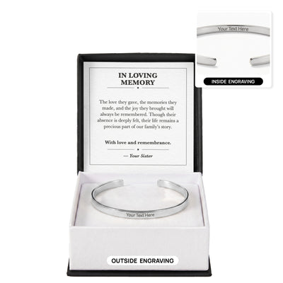 Load image into Gallery viewer, In Loving Memory Cuff Bracelet Remembrance Gift
