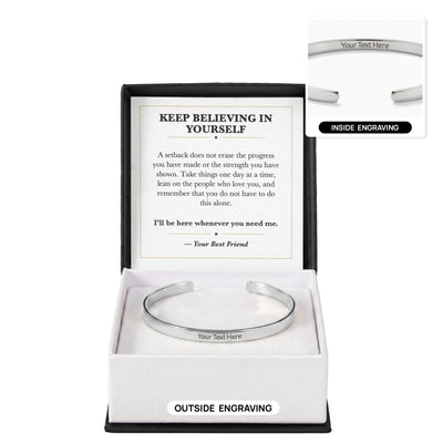 Load image into Gallery viewer, Keep Believing in Yourself Cuff Bracelet Encouragement Gift
