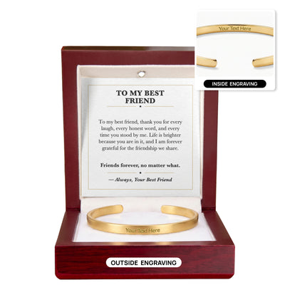 Load image into Gallery viewer, To My Best Friend Cuff Bracelet Gift - Friends Forever
