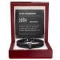 To My Grandson 20th Birthday Men's Personalized Name Bracelet from Grandma