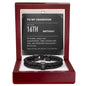 To My Grandson 16th Birthday Men's Personalized Name Bracelet from Grandma
