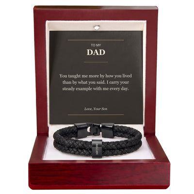 Load image into Gallery viewer, To My Dad, Your Steady Example - Personalized Name Bracelet

