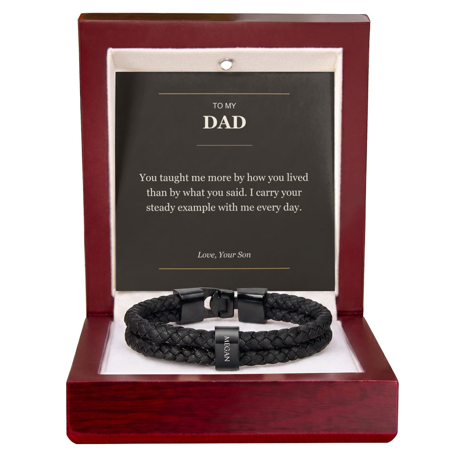 To My Dad, Your Steady Example - Personalized Name Bracelet