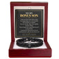 To My Bonus Son Personalized Name Bracelet - Proud to Call You Family