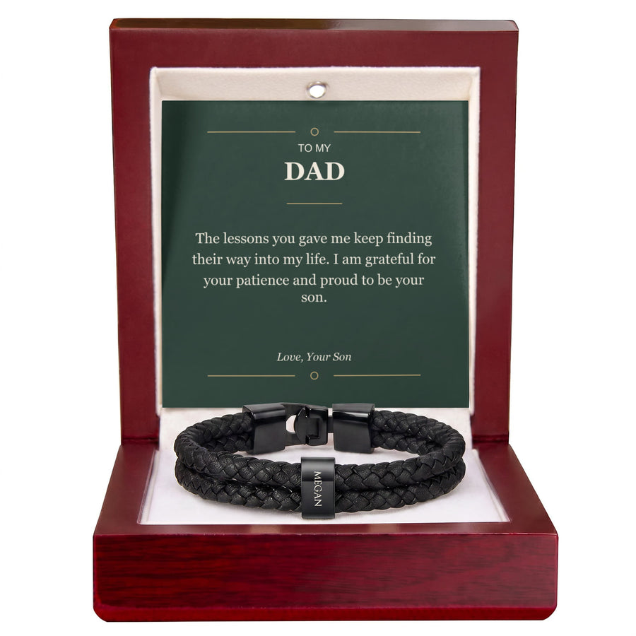 To My Dad, Proud to Be Your Son - Personalized Name Bracelet
