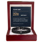 To My Son 25th Birthday Men's Personalized Name Bracelet from Mom