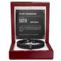 To My Grandson 50th Birthday Men's Personalized Name Bracelet from Grandma