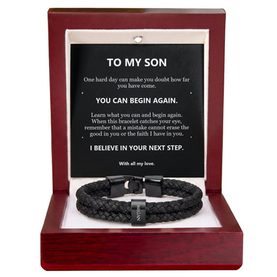 Load image into Gallery viewer, To My Son Bracelet – Believe in Your Next Step
