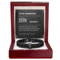 To My Grandson 25th Birthday Men's Personalized Name Bracelet from Grandma
