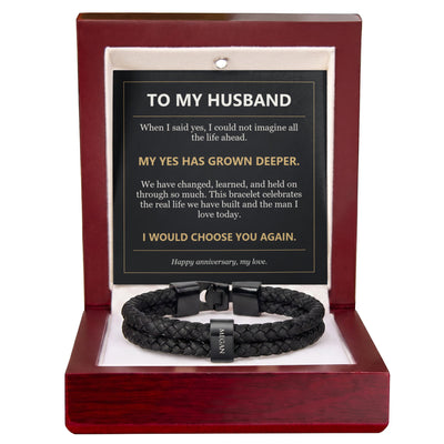 Load image into Gallery viewer, To My Husband, I Would Choose You Again - Personalized Name Bracelet
