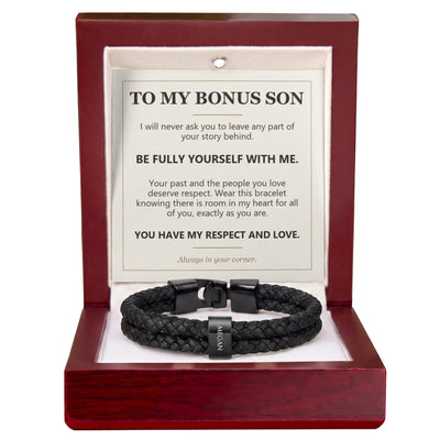 Load image into Gallery viewer, To My Bonus Son, Be Fully Yourself with Me - Personalized Name Bracelet
